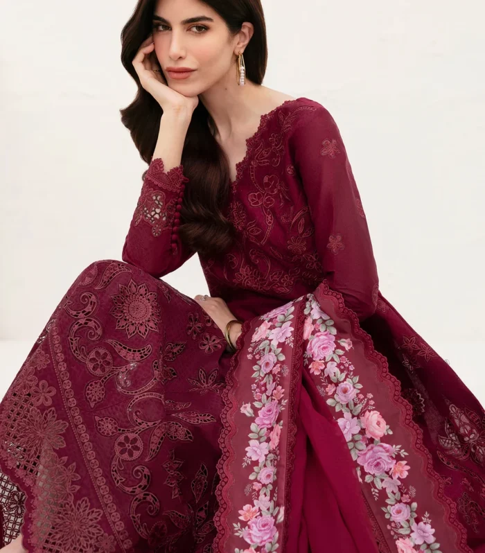 EMBROIDERED LAWN EL-D05 STITCHED